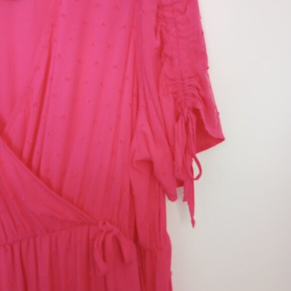 Torrid Swiss Linen Surplice Midi Dress - Picture 7 of 12